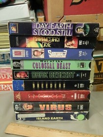 Saturn 3 + Breeders + This Island Earth + Virus + Species II(VHS x 9) Sci-Fi LOT