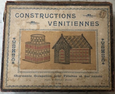 JEU 1900 CONSTRUCTIONS VÉNITIENNES BOIS CARTONS DÉCOUPÉS
