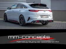 CUP Diffusor Ansatz SCHWARZ für KIA ProCeed Pro Cee'd GT Stoßstange Splitter ABS