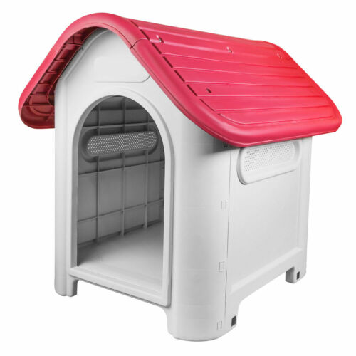 Pet DOG Kennel CAT House Weatherproof Indoor Outdoor Animal Shelter Red 403 DIL