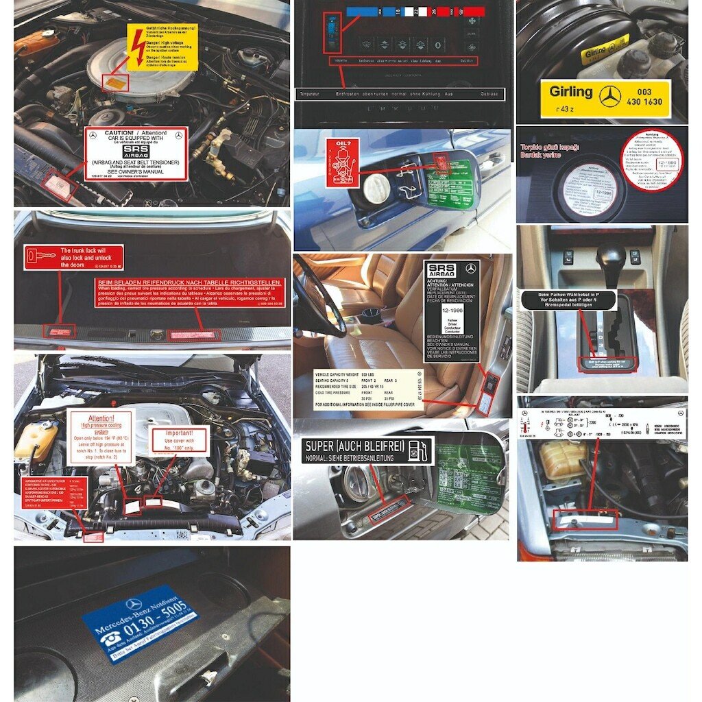 560SELステッカー 輸入品 ステッカー W126 560SEC / 560SEL メルセデス ベンツ