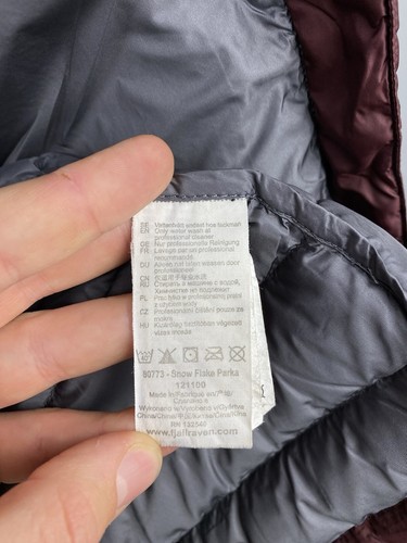 Fjallraven Womens Nylon Zip Outdoor Down Snow Flake Parka Coat Sz S - Picture 19 of 21