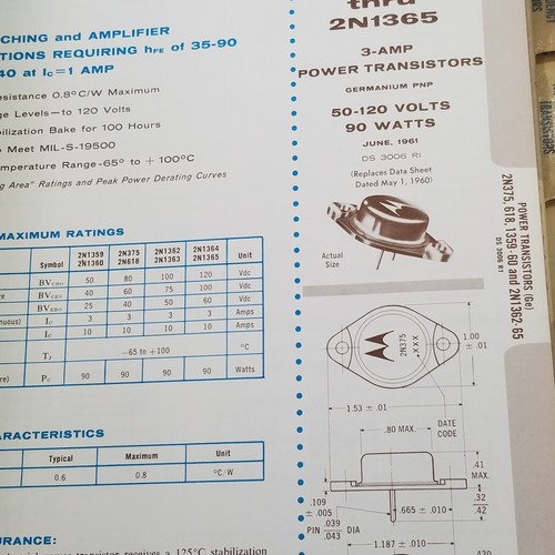 Motorola semiconductor 3 ring binder complete lineup for 1963 catalog pamphlets - Photo 6/11