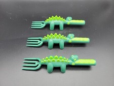 Constructive Eating Stegosaurus Dino Forks Toddler Infant Babies Lot of 3