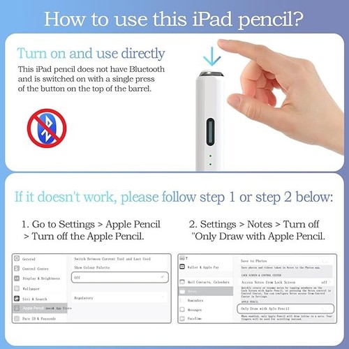 Stylus Pen passend für iPad (2018-2023), Schnellladen Aktiver Touchscreen Stift - Bild 7 von 7
