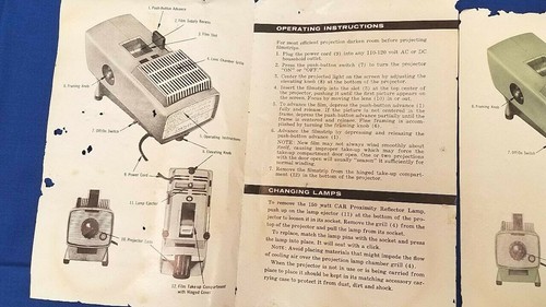 Graflex Instructor 150 Filmstrip Photo Projector w/Instructions + 2 Bulbs [DH] - Picture 10 of 12