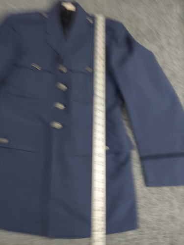 Vtg Military Jacket USAF Air Force Tropical Jacket Blue Officers Coat 38 Regular - Picture 7 of 20