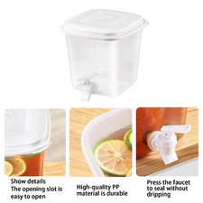 Dispensador de bebidas para refrigerador con grifo jarra de jugo cubo de bebidas hervidor de agua fría 3,5 L