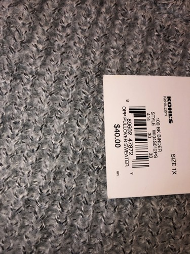 Evri 1x NWT Boat Neck Long Sleeve V Neck Sweater Gray - Picture 11 of 12