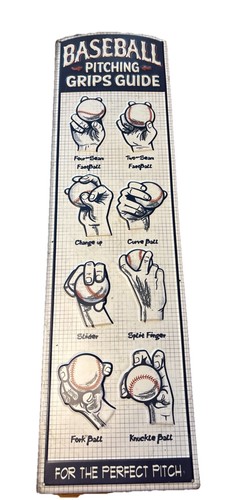 Baseball Pitching Griffe Anleitung für den perfekten Pitch Blechschild Open Road 7 x 24" - Bild 1 von 4