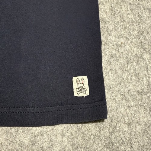 T-shirt uomo Psycho Bunny taglia 8 nera grafica manica corta streetwear hip hop - Foto 8 di 9