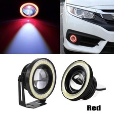 2.5 Inch Projector Fog Led Lights Angel Eyes Halo Ring Drl Driving Lamp 2x
