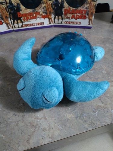 (((Cloud B Tranquil SEA TURTLE Aqua Blue Lights Music Waves Baby Soother)))
