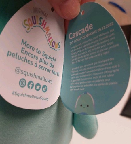 🐢✨ Squishmallows Cascade 16" Teal Turtle – S12 #1788 – NEW with Tags! - Picture 4 of 7