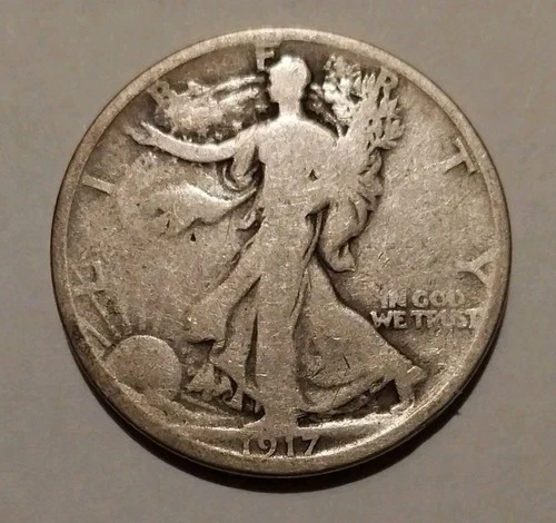 1917 S Walking Liberty Half Dollar Reverse