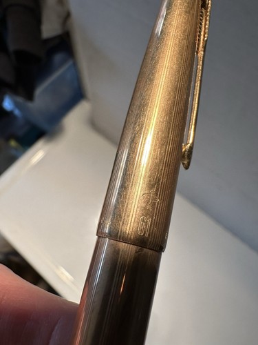 Vintage Parker 61 Gold Fountain Pen 1/10 12K GF - Picture 3 of 9
