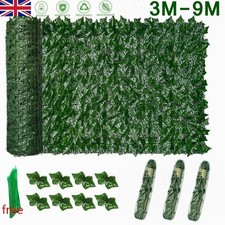 3-9M Artificial Hedge Trellis Ivy Leaf Privacy Screening Garden Fence Wall Panel