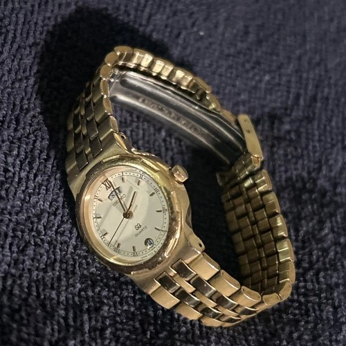 Seiko Quartz Day-Date Gold Watch 3Y03-0020 Japan Made – NEEDS BATTERY Vintage