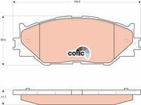 Bremsbelagsatz FÜR Lexus IS II ( E2 ), Lexus IS C (GSE2 ) - TRW GDB3410