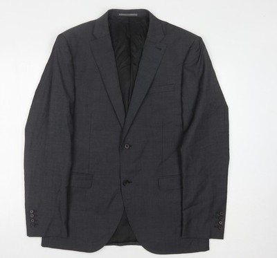 Next grauer Herrenblazer, Größe 40, Wolle, festlich