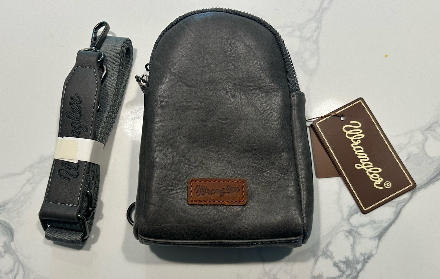 New With Tags Wrangler Cross Body Sling Bag Gray