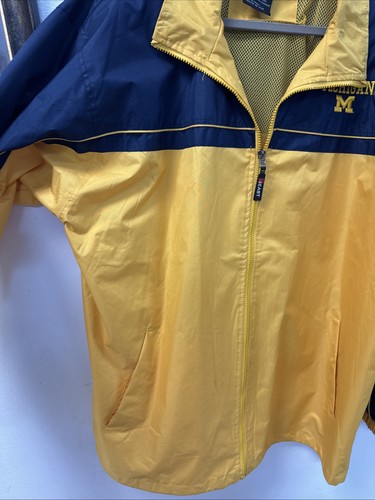 Vintage ieast Michigan Wolverines Full Zip Windbreaker #131122 Large - Picture 3 of 6