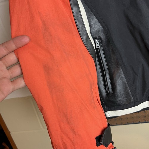 Harley Davidson Jacket Medium Youth Black Orange #1 Motorcycle Vtg y2k Biker - Picture 19 of 19