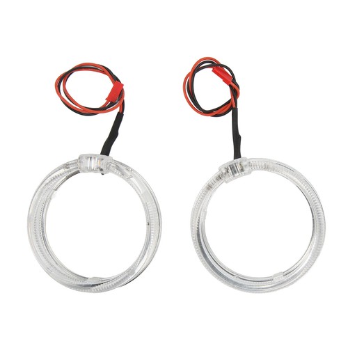 Pair 9‑36V LED Angel Eyes Headlight Signal Lamp Halo Rings White Amber Dual LVE - Picture 14 of 24