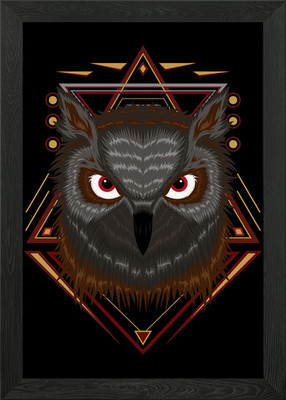 Owl vector Illustration Framed Wall Art Poster Canvas Print Picture