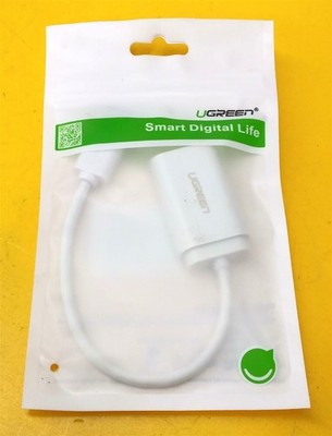       UGreen Smart Digital Life USB to Dual 3.5mm Audio Jacks Cable White
