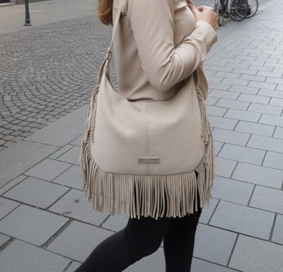 DAMENTASCHE KHAKI MIT FRANSEN COCONUDA 23184 ACCESSOIRES FRÜHLING SOMMER 2026