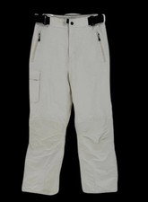 Lands  End Snow Pants Women  s Sz 6 White Thermolite Aquacheck Ski Winter