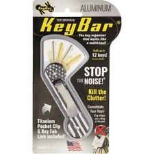 KeyBar Flag Aluminum Key Organizer Distressed Black