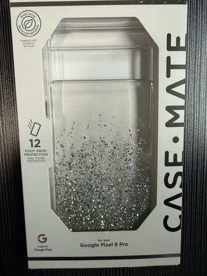Google Pixel 8 Pro Clear/Glitter Case- CaseMate  Twinkle Disco Ombre  Series