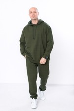 Sport Suit for Men Breathable Hoodie with Drawstring Tapered Pants, Any s...