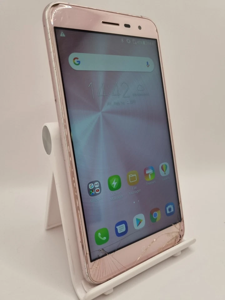 Asus Zenfone 3 Pink Unlocked Dual SIM 64GB 5.5" Android Smartphone Cracked - Image 2 of 4