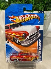 2011 Hot Wheels #91 Heat Fleet 1/10 CUSTOM '53 CHEVY Dark Red w/Chrome 5 Spokes