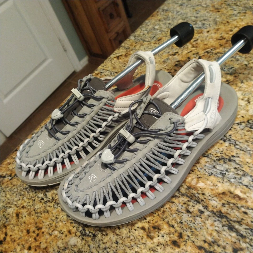 Sandalias Keen Uneek para mujer al aire libre para barco de agua zapatos gris naranja quemado talla EE. UU. 9 Foto 4 de 4