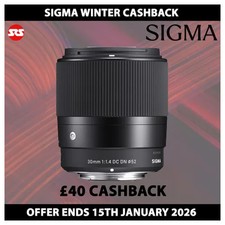 Sigma 30mm f1.4 DC DN Contemporary Lens for L Mount - WINTER CASHBACK!
