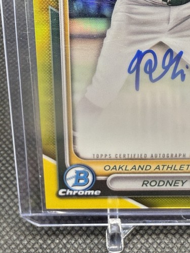 Rodney Green 2024 Bowman Draft #CPA-RG 1st Chrome Autograph Yellow Refractor /75 - Picture 5 of 10