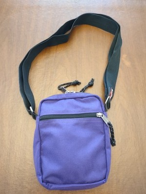 Vintage Excellent Pre Own EASTPAK Nylon The One Purple Crossbody Bag Purse Pouch