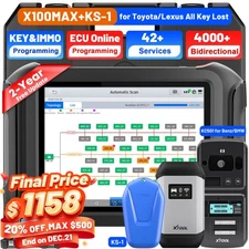 2025 XTOOL X100MAX+KS1+KC501 IMMO Key Programmer Diagnostic Tool ECU Programming