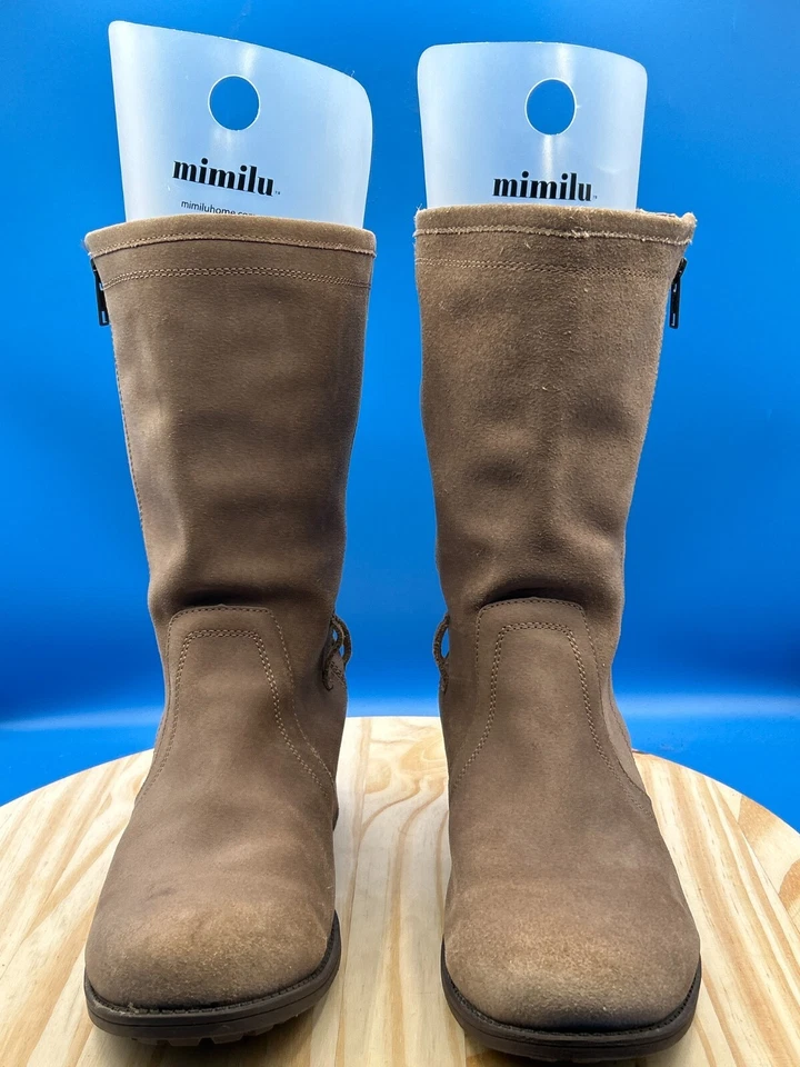 Botas de Moto UGG Silva 1005435 Para Mujer Talla 10/EU41 Marrón Gamuza Cuero Cremallera Foto 2 de 4