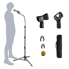 Mic Stand Boom Microphone Stands Tripod Gooseneck mic arm stand Height Adjust...