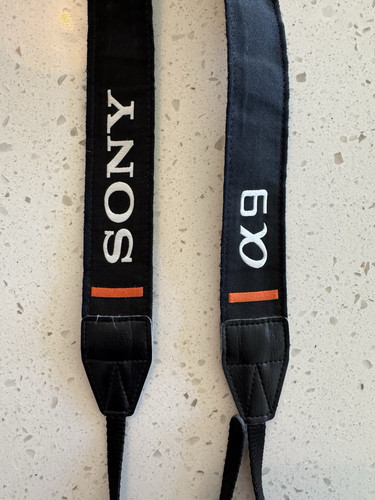 Sony Alpha 9 A9 Camera Neck Strap Black 1.25" Wide - Used