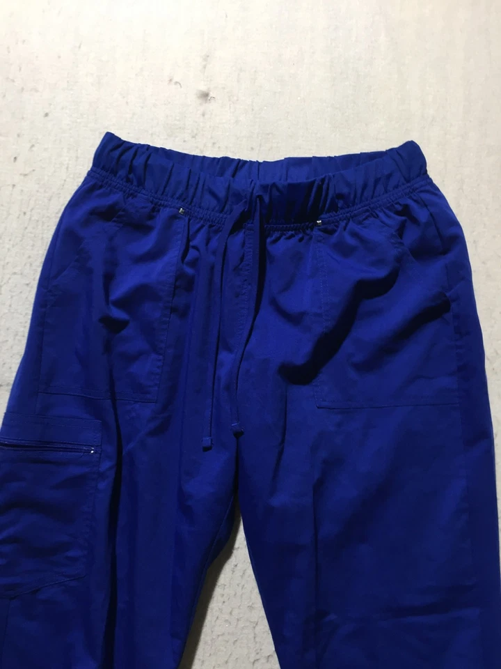 Pantalones Médicos Scrubstar Para Mujer L Grandes Azul Bolsillos Cordón Cintura Elástica Foto 2 de 4
