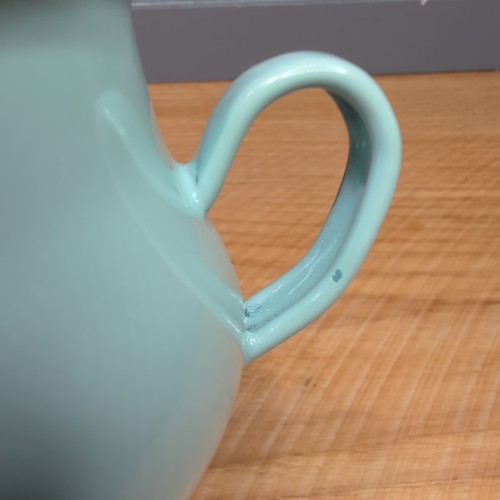 Tazza tazza smaltata vintage MacKenzie Childs Reveille Scrub blu campeggio 12 oz ritirata - Foto 8 di 13