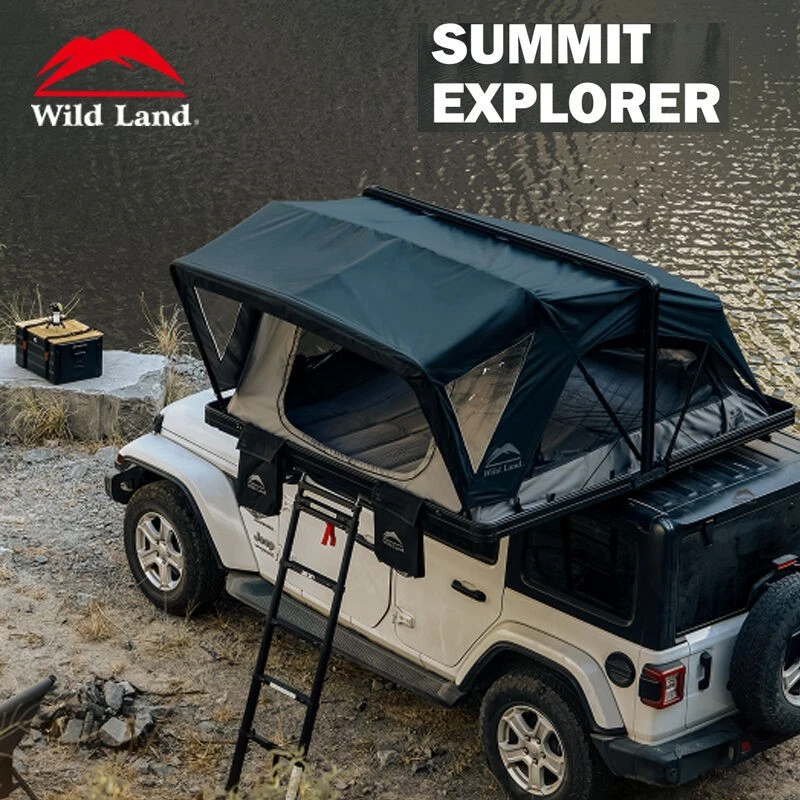 Wild land Summit Explorer 1.8m Roof Top Tent Ladder Alloy Hardshell 4WD Camping