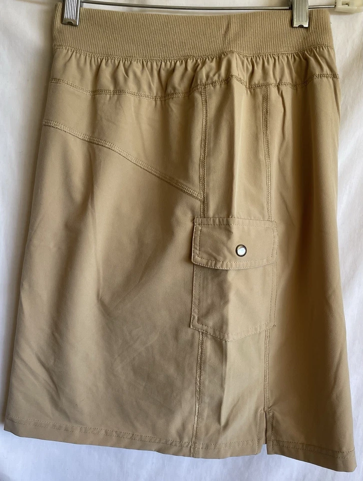 GREEN TEA, Women's M, Cargo Short Skirt SKORT, Khaki, Drawstring, NWOT - Image 4 of 4