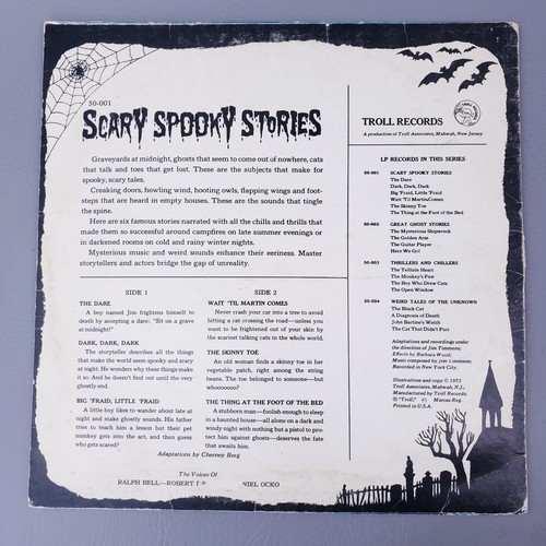 Scary Spooky Stories 1973 LP Troll Schallplatte Vinyl Halloween Kinder Horror 50-001 - Bild 3 von 9